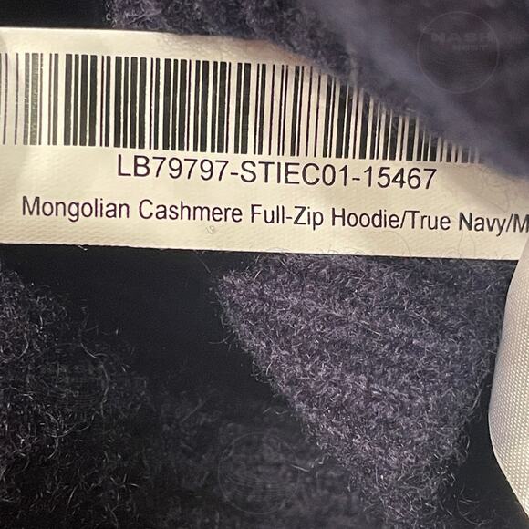 A to Z by Quince Mongolian Cashmere Full Zip Hoodie Sweater | Navy M New NWOT - Picture 7 of 10